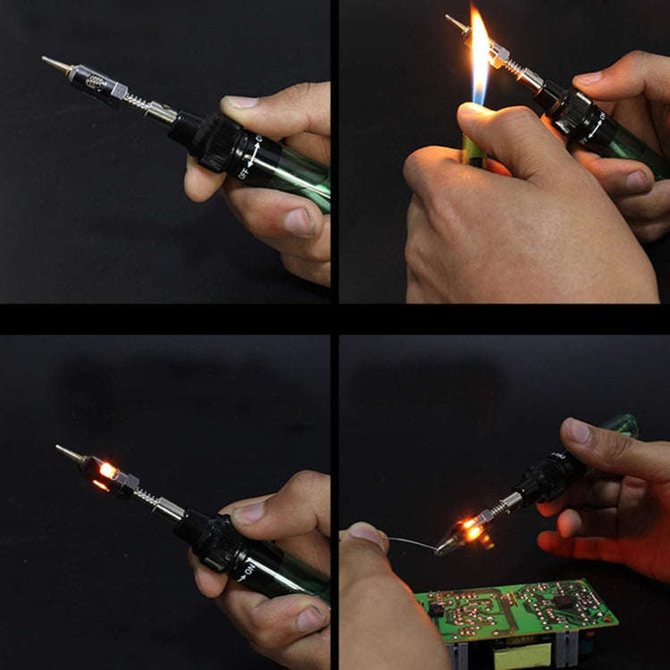 13pcs /Set Pen Type 3 In 1 Gas Soldering Iron Multi-function Gas Soldering Iron Set(Transparent G...