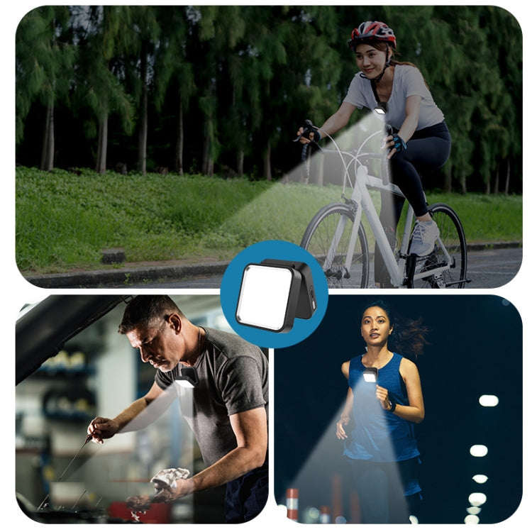 Camping Cycling Lavalier Lamp Night Fishing Light Three-Color Temperature Reading Lamp(White)