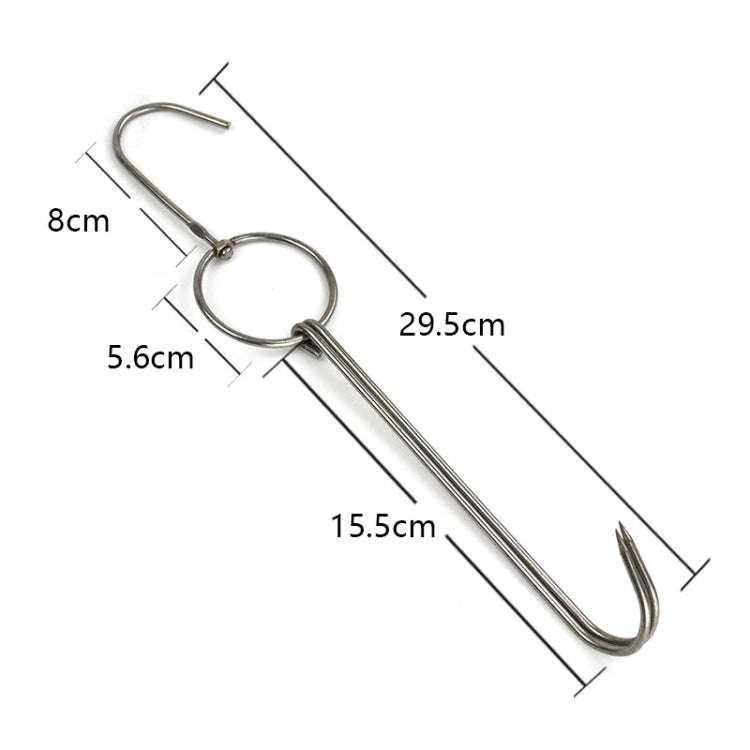 Stainless Steel Double Ring Duck Cooker Hanger Outdoor Barbecue Hanging Hook Stand, Specs: 3 Cent...