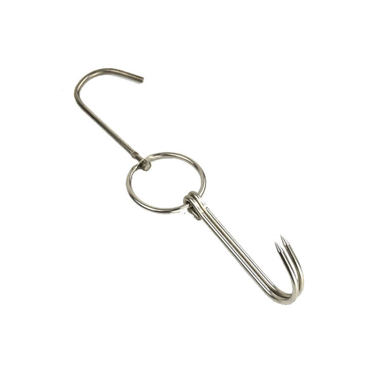 Stainless Steel Double Ring Duck Cooker Hanger Outdoor Barbecue Hanging Hook Stand, Specs: 4 Cent...