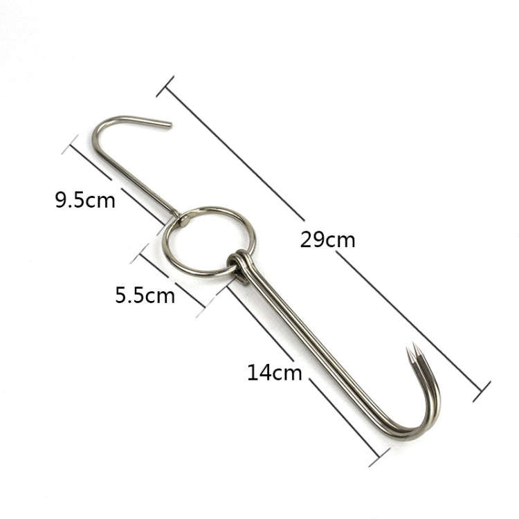Stainless Steel Double Ring Duck Cooker Hanger Outdoor Barbecue Hanging Hook Stand, Specs: 4 Cent...