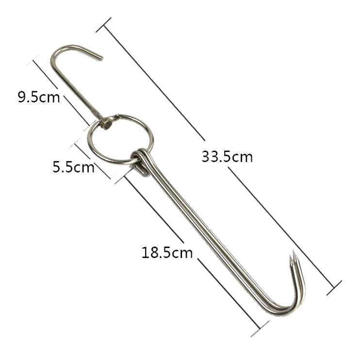 Stainless Steel Double Ring Duck Cooker Hanger Outdoor Barbecue Hanging Hook Stand, Specs: 5 Cent...