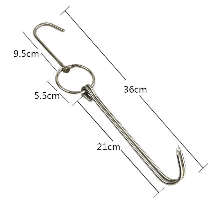 Stainless Steel Double Ring Duck Cooker Hanger Outdoor Barbecue Hanging Hook Stand, Specs: 5 Cent...