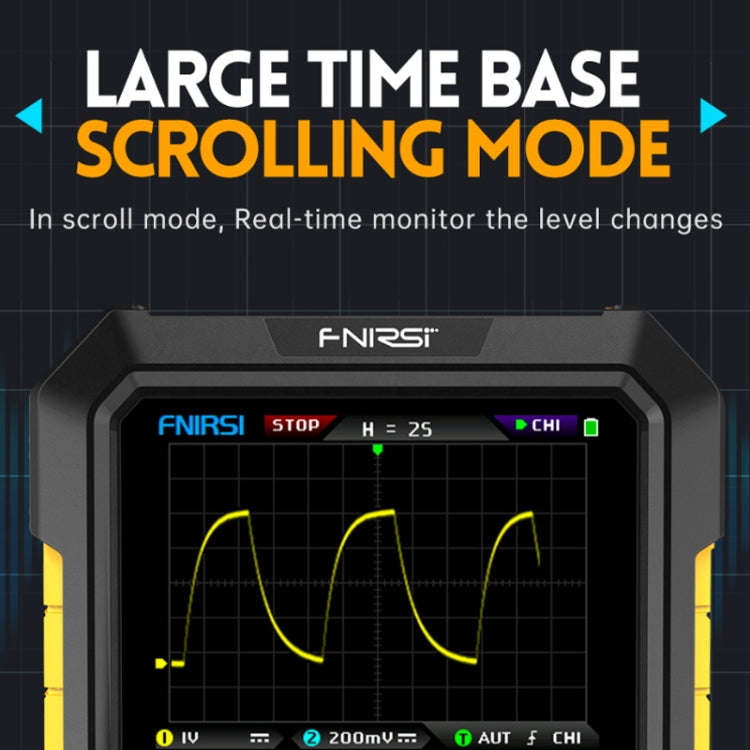 FNIRSI 2 In 1 Small Handheld Fluorescence Digital Dual-Channel Oscilloscope, US Plug(Blue)