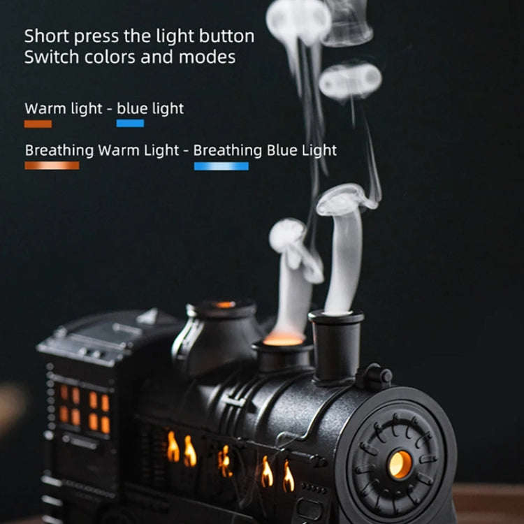 300ml Small Train Essential Oil Diffuser Humidifier With Remote Control UK Plug
