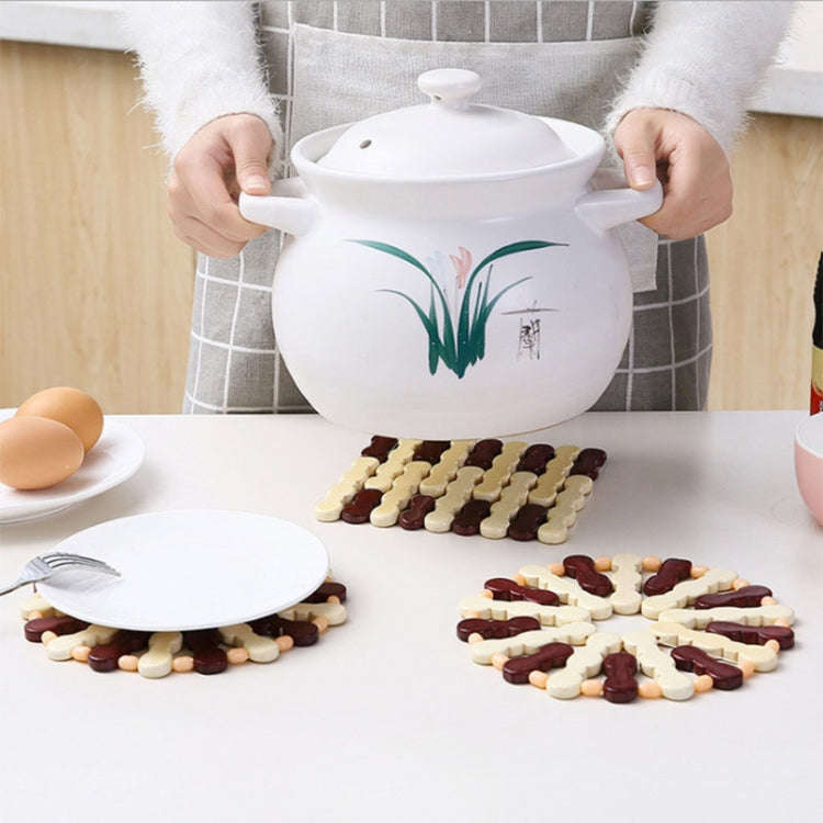 Bamboo Dining Table Insulation Pad Heatproof Coasters Anti-Scald Pot Mat(16.5cm Round)