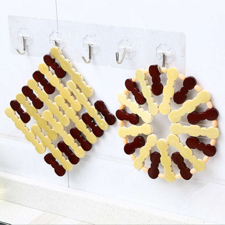 Bamboo Dining Table Insulation Pad Heatproof Coasters Anti-Scald Pot Mat(14x15cm Square)