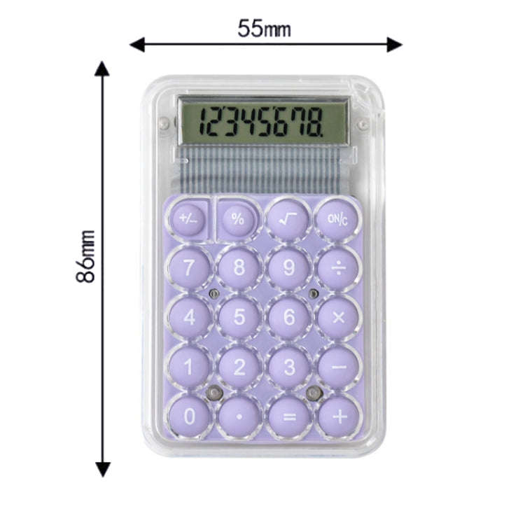 Small Silent Simple Calculator Mini Candy Dormitory Student Office Exam Tool(Pink)