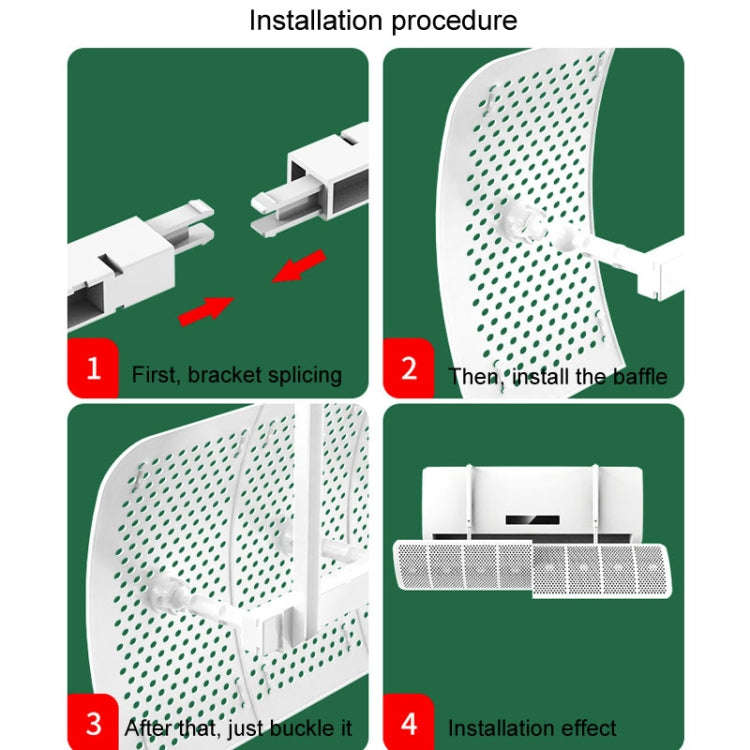 Air Conditioner Windshield Anti-Direct Blowing Air Vent Block Wall Mounted Universal Air Guide Co...