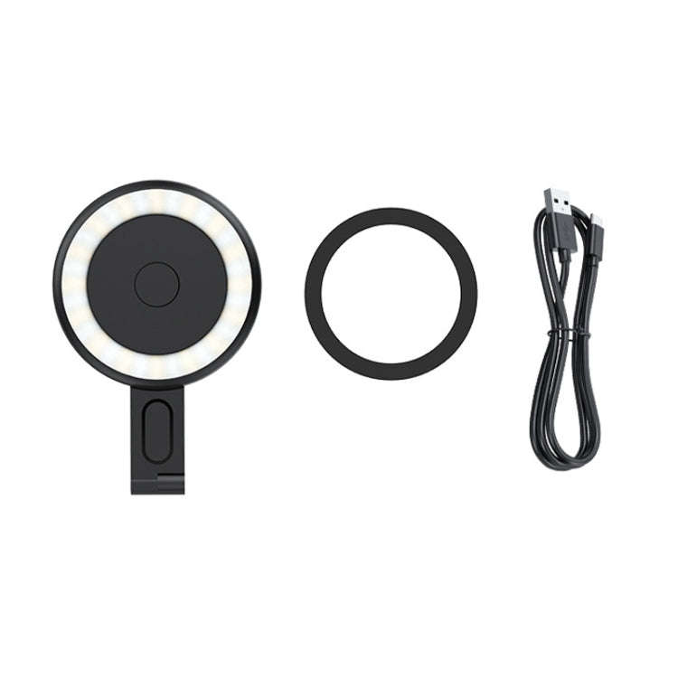 Cell Phone Magnetic Fill Light Portable Photo Pocket Lamp(Black)