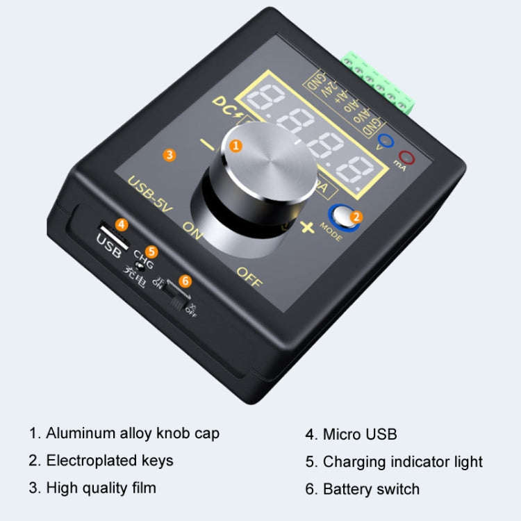 FNIRSI 0-12V/0-4-24mA Handheld Positive Negative Voltage Current Signal Generator(Without Battery)