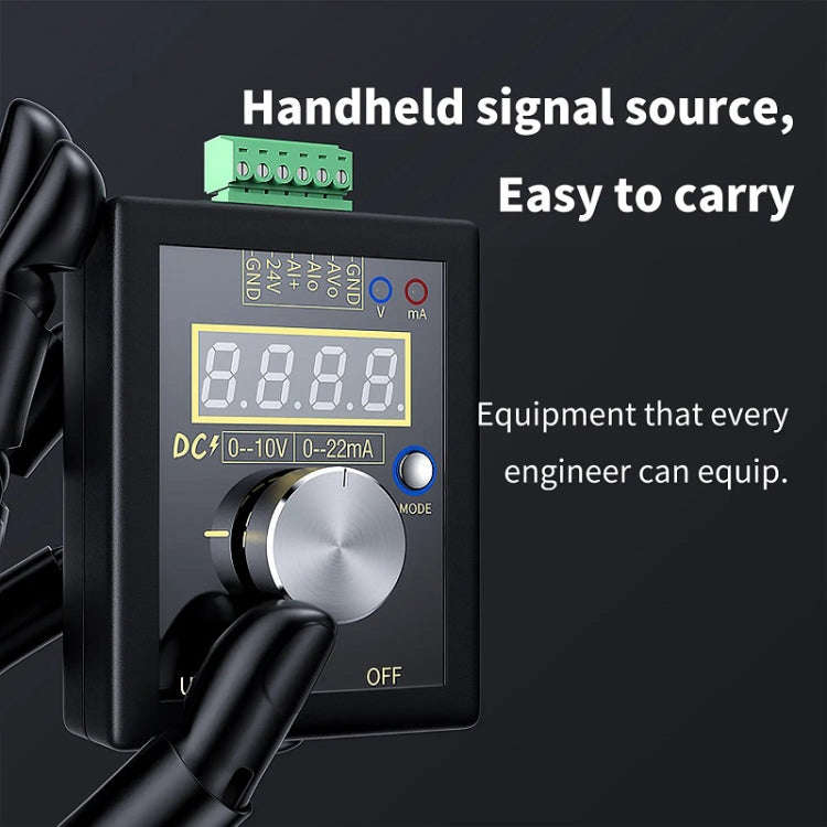 FNIRSI 0-12V/0-4-24mA Handheld Positive Negative Voltage Current Signal Generator(Without Battery)