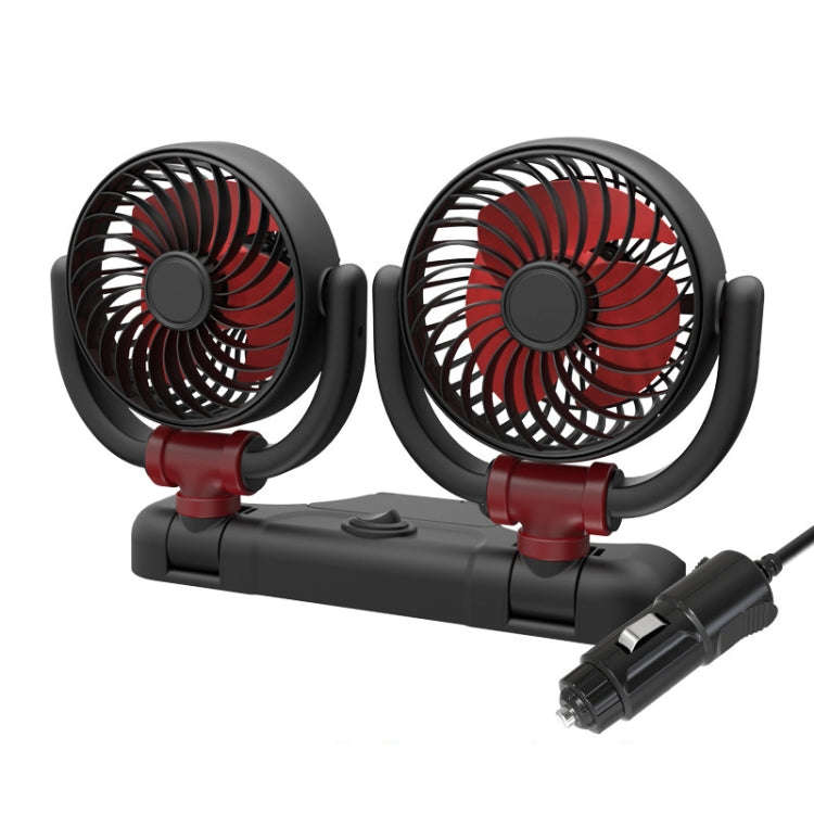 SUITU Car Foldable Cooling Fan Automobile Summer Temperature Reduction Fan, Model: Dual 24V Cigar...