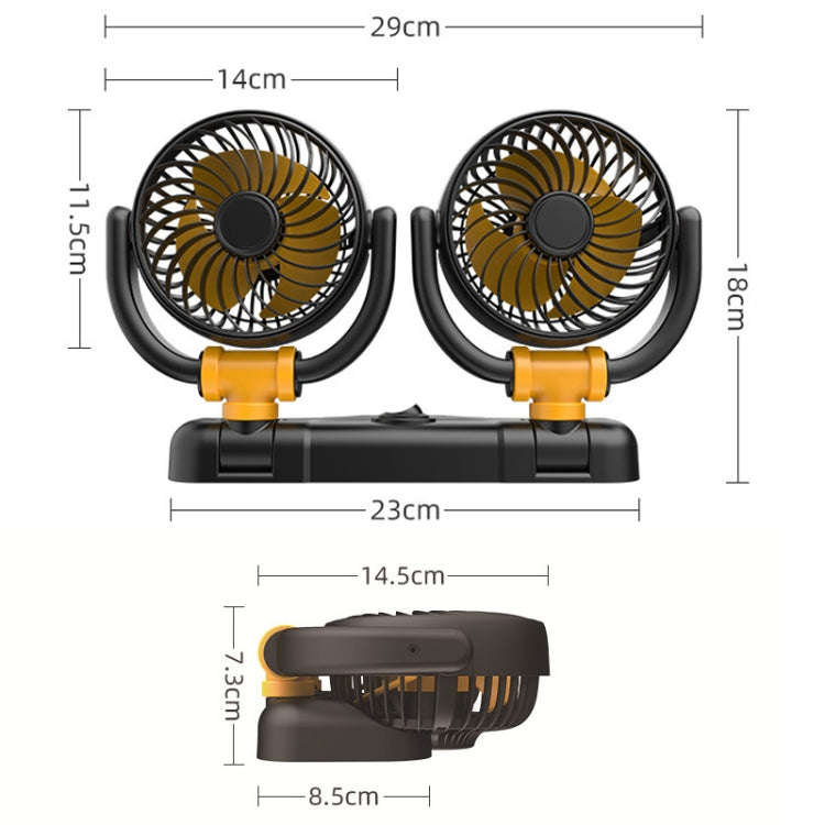 SUITU Car Foldable Cooling Fan Automobile Summer Temperature Reduction Fan, Model: Single 12V Cig...