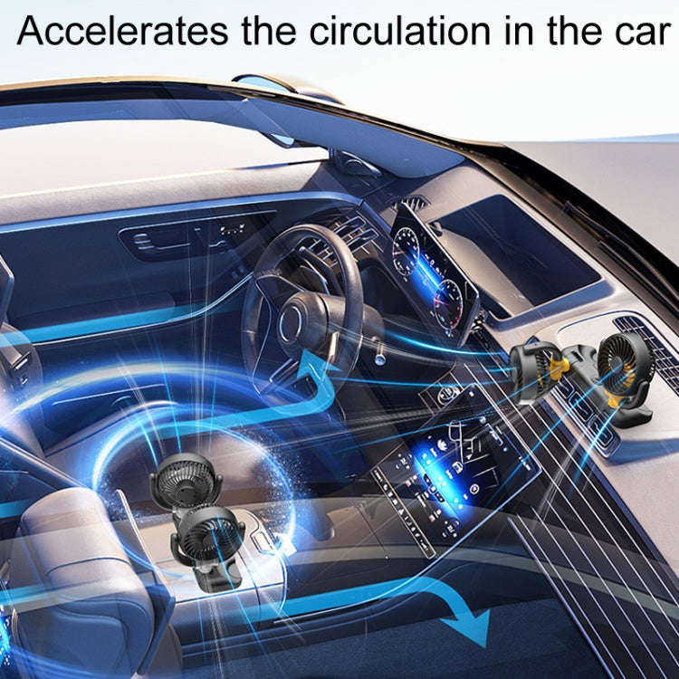 SUITU Car Foldable Cooling Fan Automobile Summer Temperature Reduction Fan, Model: Single 12V Cig...