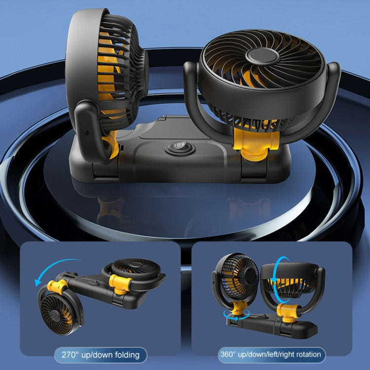 SUITU Car Foldable Cooling Fan Automobile Summer Temperature Reduction Fan, Model: Single 12V Cig...