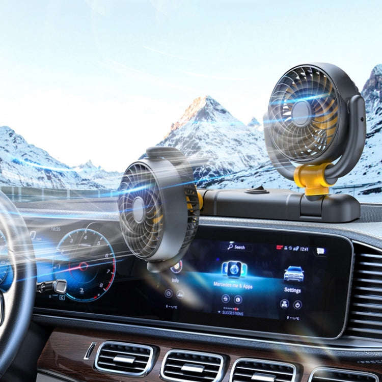 SUITU Car Foldable Cooling Fan Automobile Summer Temperature Reduction Fan, Model: Single 12V Cig...