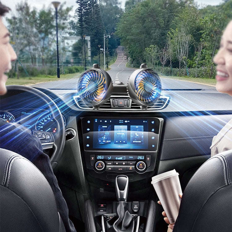 SUITU Car Foldable Cooling Fan Automobile Summer Temperature Reduction Fan, Model: Single 12V Cig...