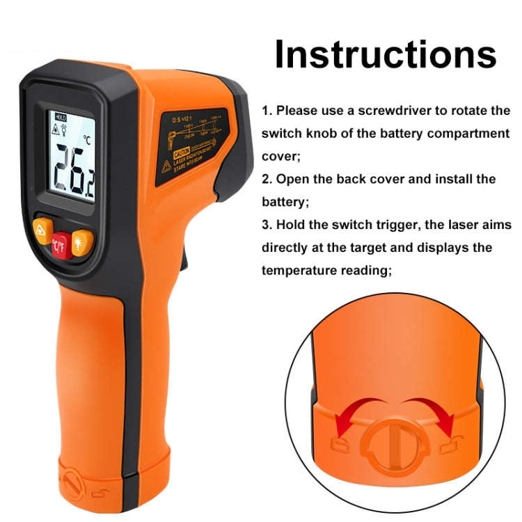 NJTY Digital Display High-Precision Infrared Thermometer For Bakery Kitchen Industry, Spec: T600
