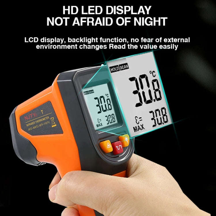 NJTY Digital Display High-Precision Infrared Thermometer For Bakery Kitchen Industry, Spec: T400A...