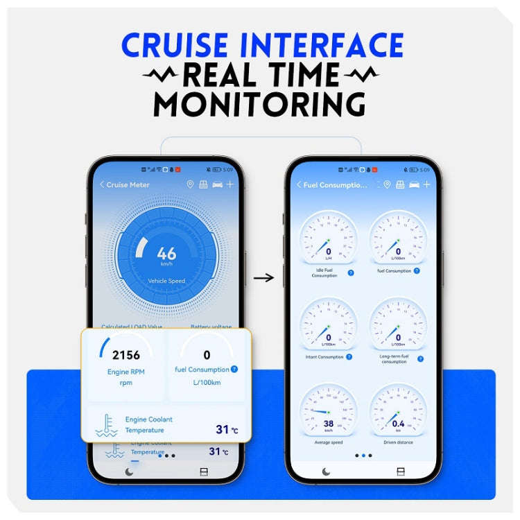 FNIRSI Bluetooth 5.1 Car Engine OBD2 Fault Code Diagnostic Instrument(English)