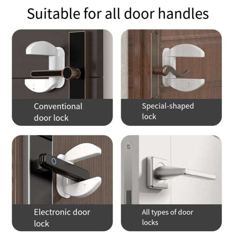 Door Stopper Living Alone Anti Burglary Door Stopper No Hole Child Safety Lock Blocker(White)