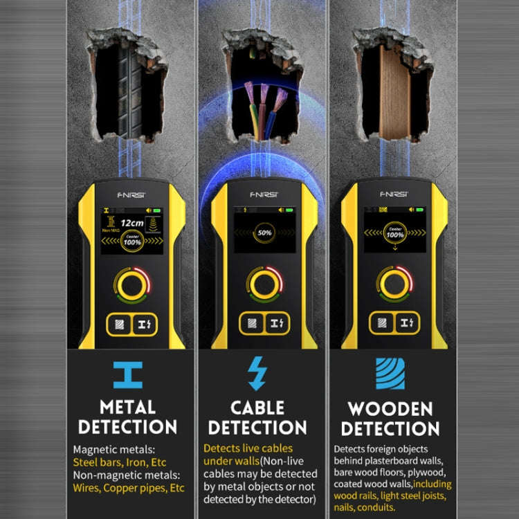 FNIRSI Multifunctional Wall Wire And Metal Rebar Detector(WD-02)