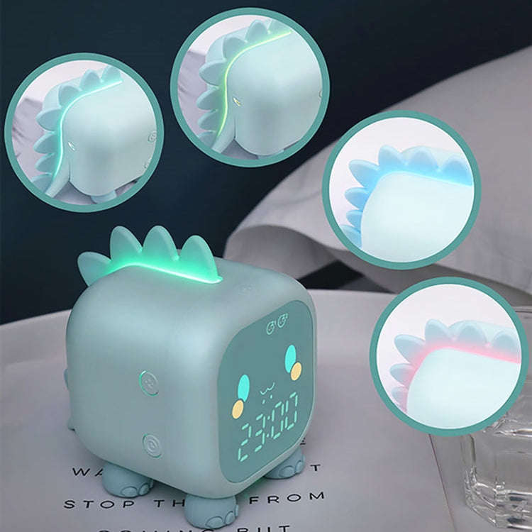 Dinosaur Kids Alarm Clock Electronic Clock Multifunctional Chime Small Alarm Clock(Green)