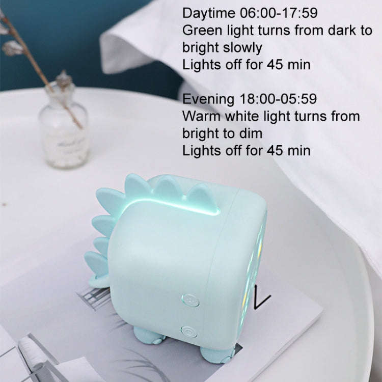 Dinosaur Kids Alarm Clock Electronic Clock Multifunctional Chime Small Alarm Clock(Green)