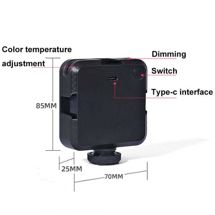 W64 64LEDs Video Conferencing Mobile Laptop Live Fill Light Photography Pocket Lamp, Spec: Clip+T...