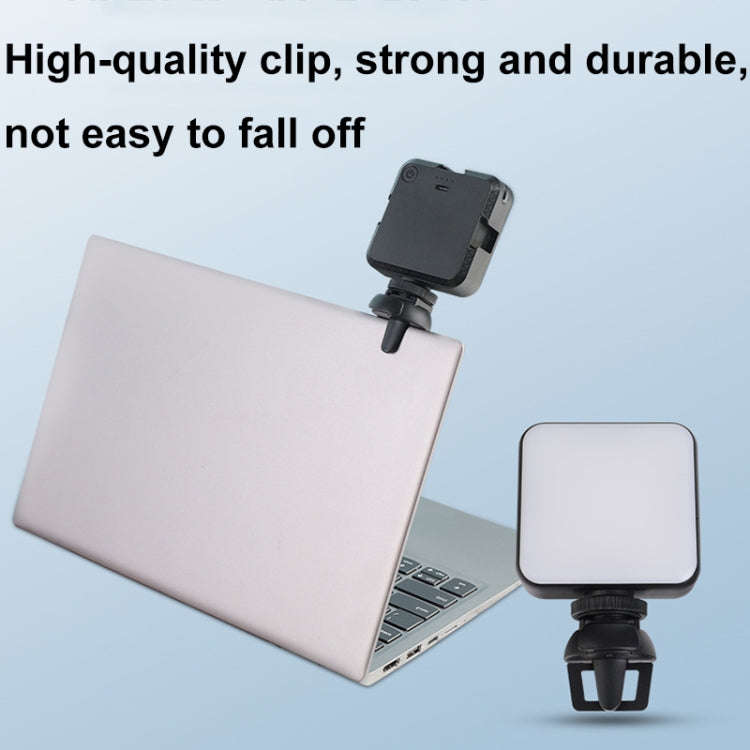 W64 64LEDs Video Conferencing Mobile Laptop Live Fill Light Photography Pocket Lamp, Spec: Clip+T...