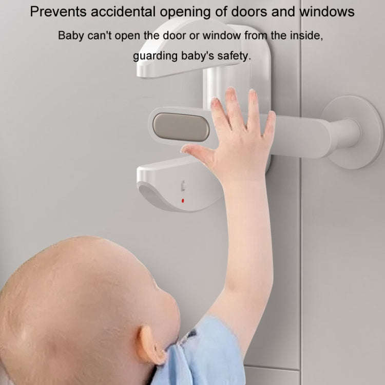 Living Alone Anti Burglary Door Stopper No Hole Child Safety Lock With Alarm(White)