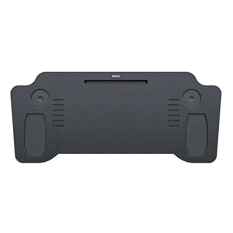 For Tesla Model Y/3 SUITU Car Center Folding Small Table Board Camping Dining Plate(Black Brown)