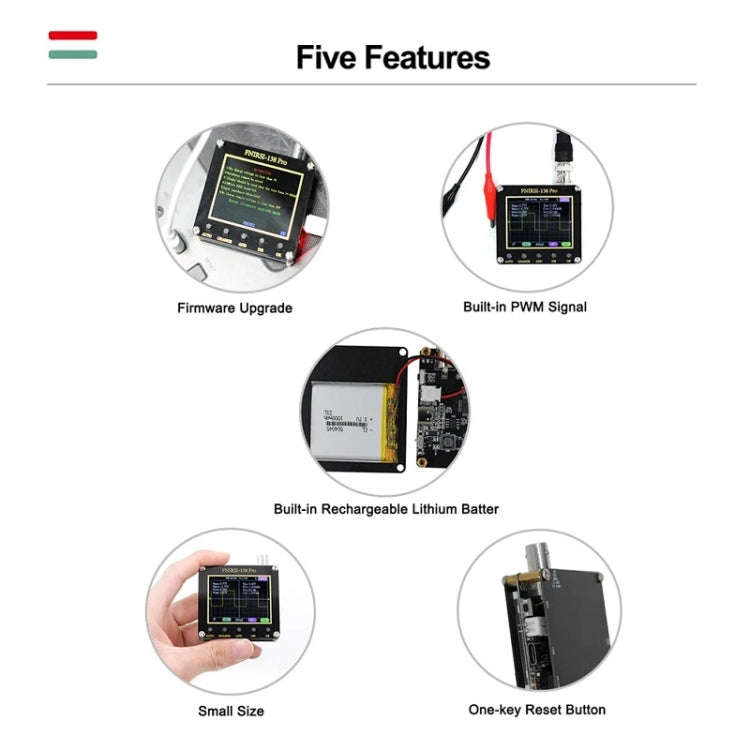 FNIRSI Handheld Small Teaching Maintenance Digital Oscilloscope, Specification: Standard Without ...