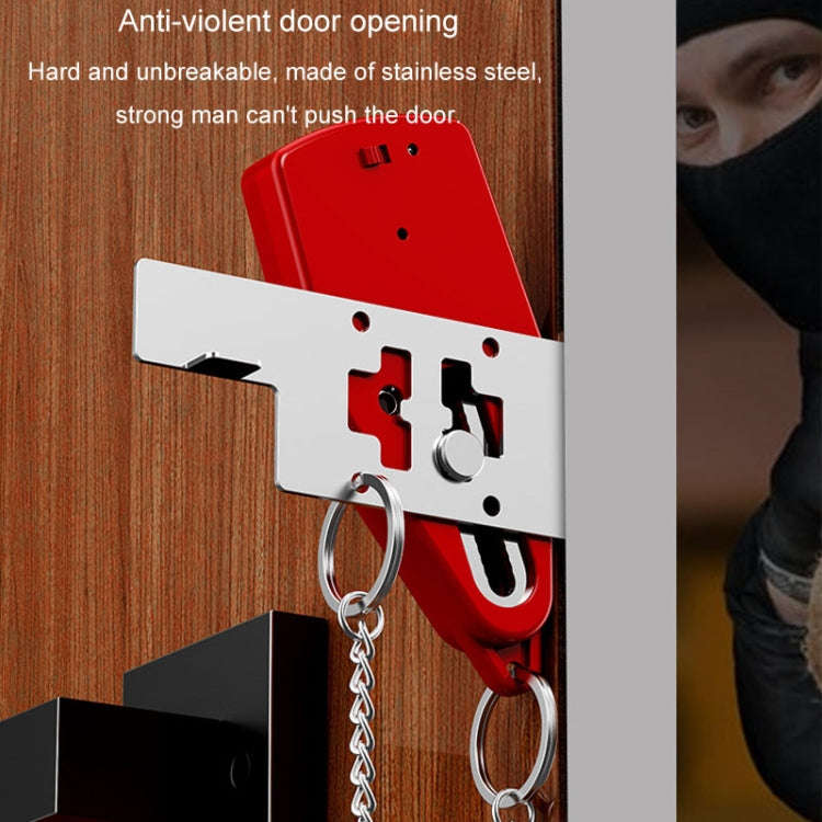 Door Stopper Home Burglary Girls Live Alone Security Lock Inside Opening Door Plug, Style: With A...