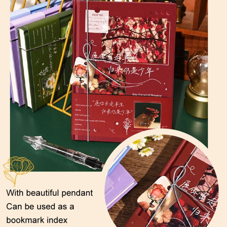14 x 19.5cm Horizontal Line Inside Notebook Student Handbook Excerpt Book(Evening Breeze)