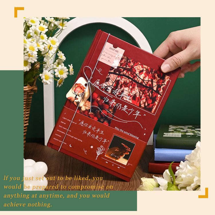 14 x 19.5cm Horizontal Line Inside Notebook Student Handbook Excerpt Book(Evening Breeze)