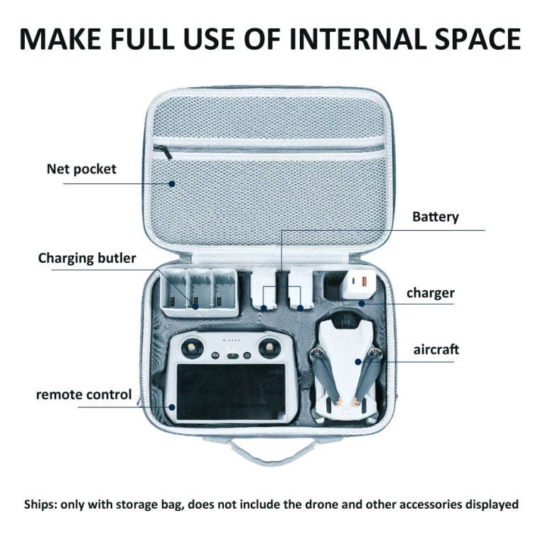 For DJI Mini 4 Pro / Mini 3 Pro LKTOP Carrying Case Waterproof Shoulder Bag Handbag, Style: Nylon