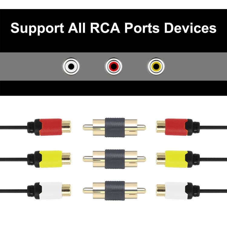 10pcs Gold-plated RCA Lotus Male to-Male  AV Audio Adapter(Red)
