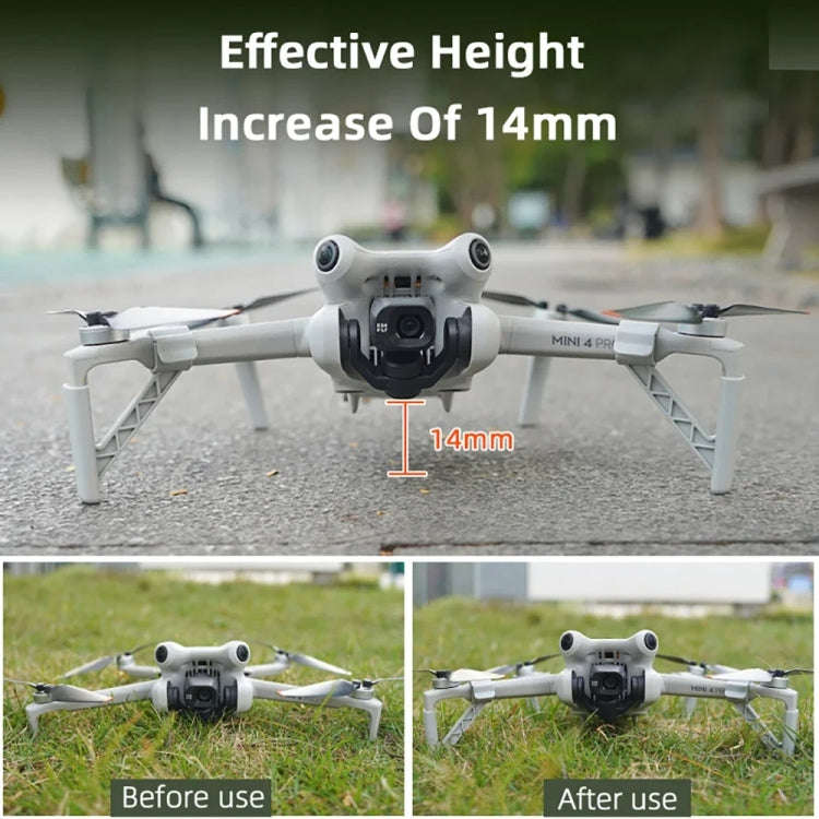 For DJI Mini 4 Pro Drone BRDRC Landing Gear Increased Height Leg(Gray)