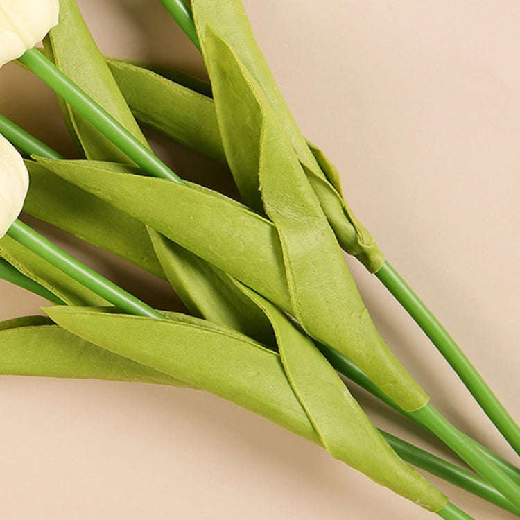 10 In 1 Tulip Bouquet With Paper Bag Home Decoration Simulation Flowers Paper Bag Floral Set Arra...