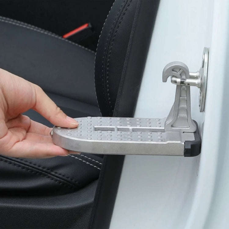 Car Hook Door Foldable Foot Pedal with Safety Hammer(Black)