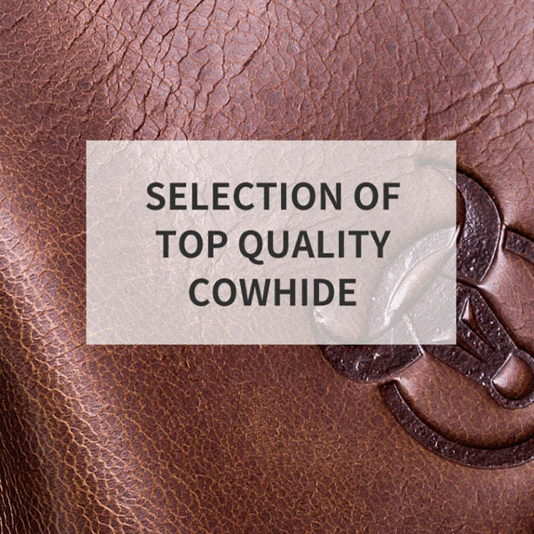 BULL CAPTAIN 049 Large-capacity First-layer Cowhide Retro Single-shoulder Crossbody Bag(Coffee)