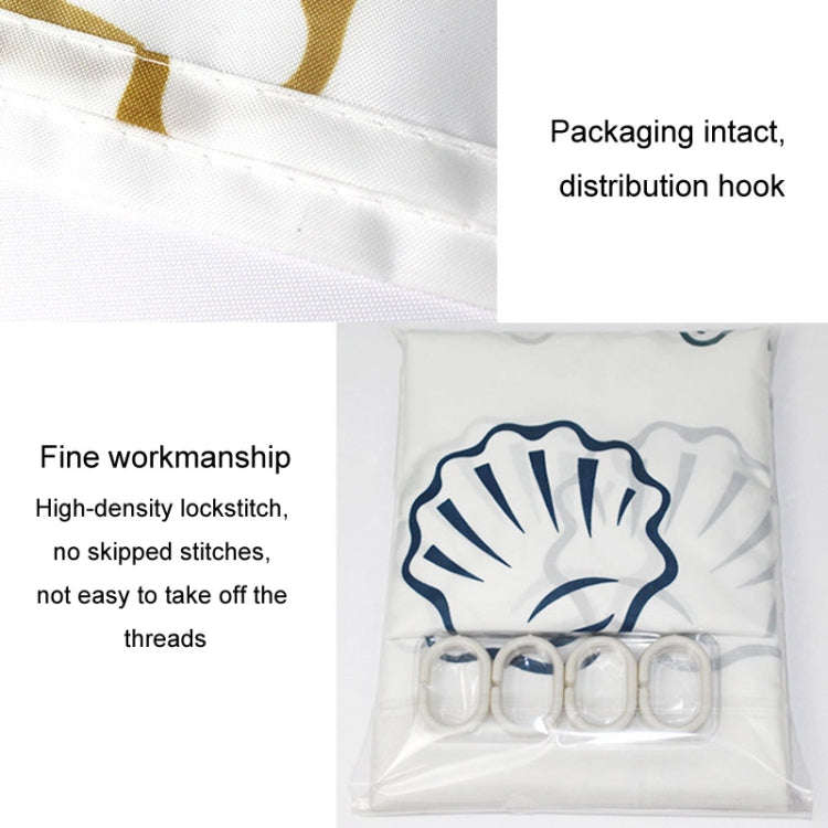 240x200cm Sea World Polyester Shower Curtain Thickened Waterproof Bathroom Shower Curtain Cloth W...