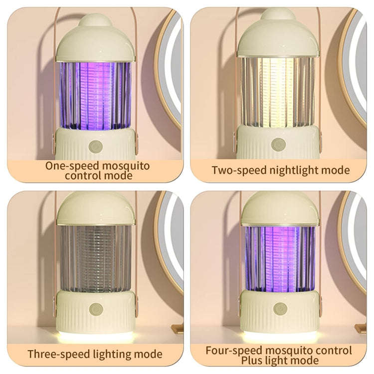 Electric Shock Type Home Night Light Mosquito Killer Outdoor Camping Lamp, Spec: 4000 mAh(Yellow)
