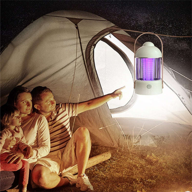 Electric Shock Type Home Night Light Mosquito Killer Outdoor Camping Lamp, Spec: 4000 mAh(Yellow)