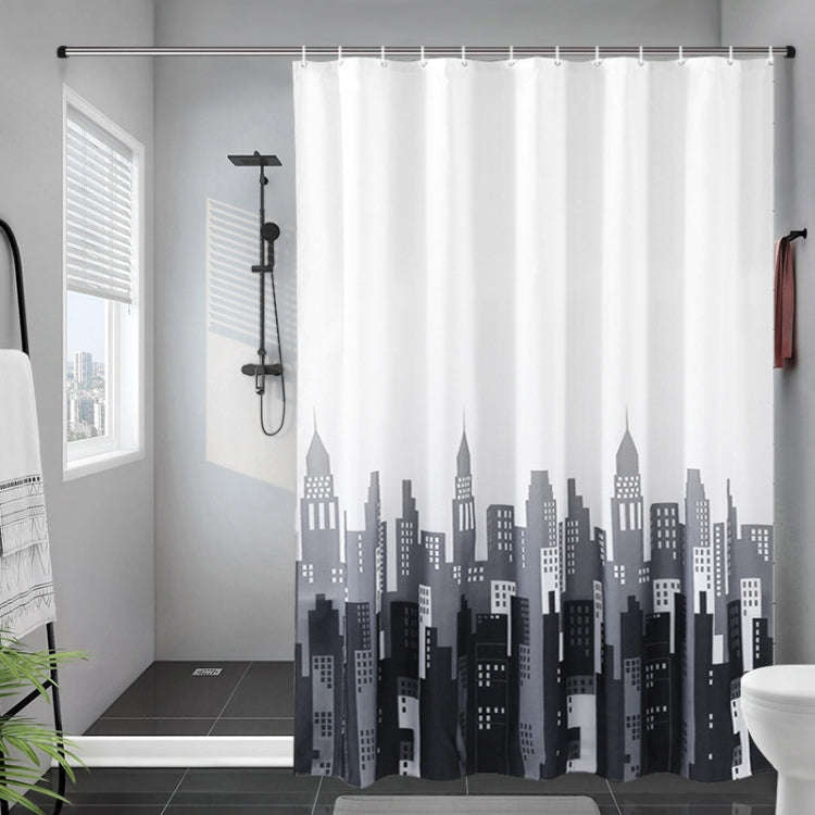 150x200cm Simple Waterproof Shower Curtain Thickened Polyester Bathroom Shower Curtain Cloth(Tower)