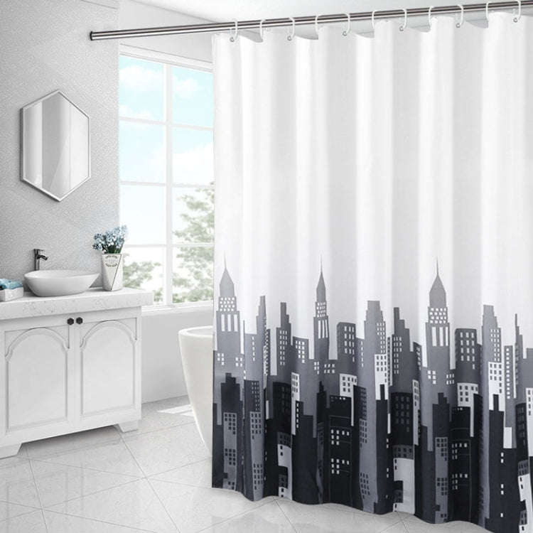 150x200cm Simple Waterproof Shower Curtain Thickened Polyester Bathroom Shower Curtain Cloth(Tower)