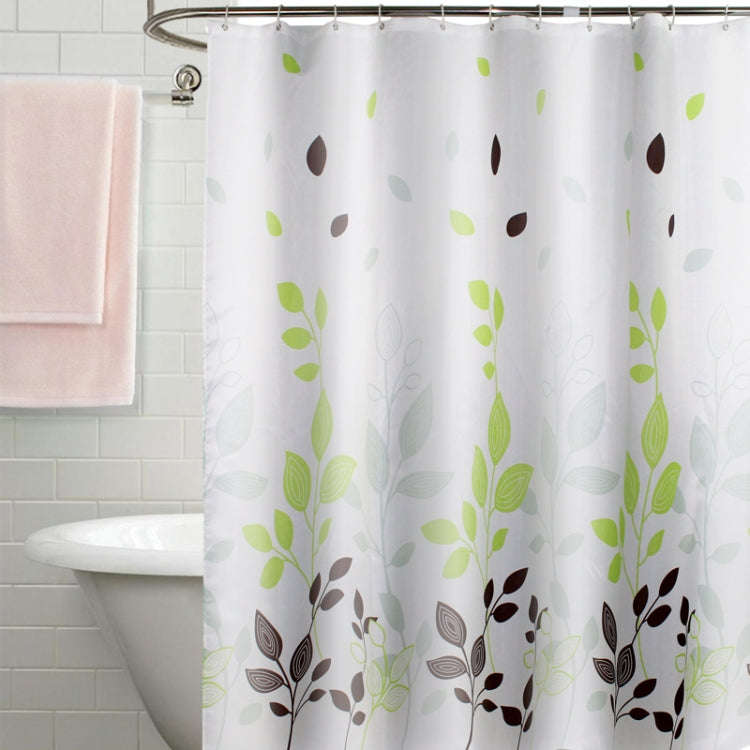 240x200cm Leaf Printed Waterproof Shower Curtain Thickened Polyester Bathroom Curtain Cloth