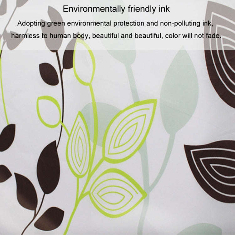 120x200cm Leaf Printed Waterproof Shower Curtain Thickened Polyester Bathroom Curtain Cloth